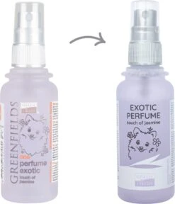 Hondenparfum Spray In 4 Geuren - Greenfields - Alchoholvrije En PH Neutrale Formule Tegen Onaangename Geurtjes - 50ml - Exotic 37 Hondenparfum Spray In 4 Geuren - Greenfields - Alchoholvrije En PH Neutrale Formule Tegen Onaangename Geurtjes - 50ml - Exotic -DierenPlezier 1030x1200