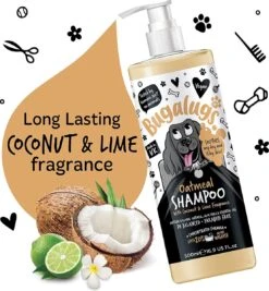 Bugalugs - Hondenshampoo Oatmeal - Met Kokos En Limoen Geur - Alle Vachttypes - Fles Met Pompje - Vegan - 500 Ml 13 Bugalugs - Hondenshampoo Oatmeal - Met Kokos En Limoen Geur - Alle Vachttypes - Fles Met Pompje - Vegan - 500 Ml -DierenPlezier 1109x1200 1