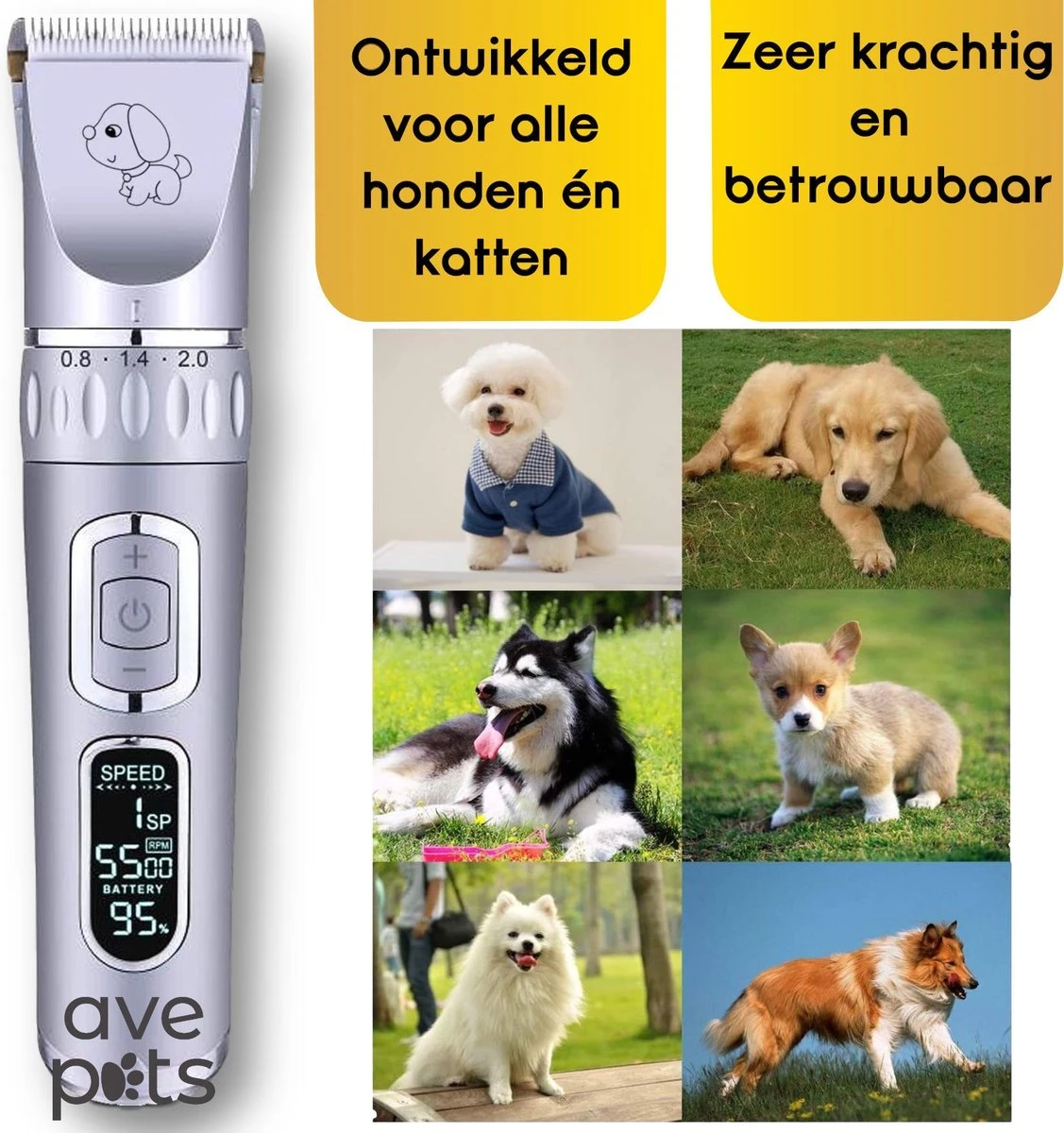 AVE Pets® Volledige Hondentondeuse Set Met Display - Draadloos Tondeuse - Scheerapparaat Voor Je Hond Of Kat - Huisdier Trimmer - Dierentondeuse - Dieren Verzorging 9 AVE Pets® Volledige Hondentondeuse Set Met Display - Draadloos Tondeuse - Scheerapparaat Voor Je Hond Of Kat - Huisdier Trimmer - Dierentondeuse - Dieren Verzorging - Afbeelding 7