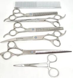 Achilles Hondenschaar - Scharenset Hond 8 INCH - 8-Delige Scharenset - Effileerschaar Hond 7 Achilles Hondenschaar - Scharenset Hond 8 INCH - 8-Delige Scharenset - Effileerschaar Hond -DierenPlezier 1132x1200