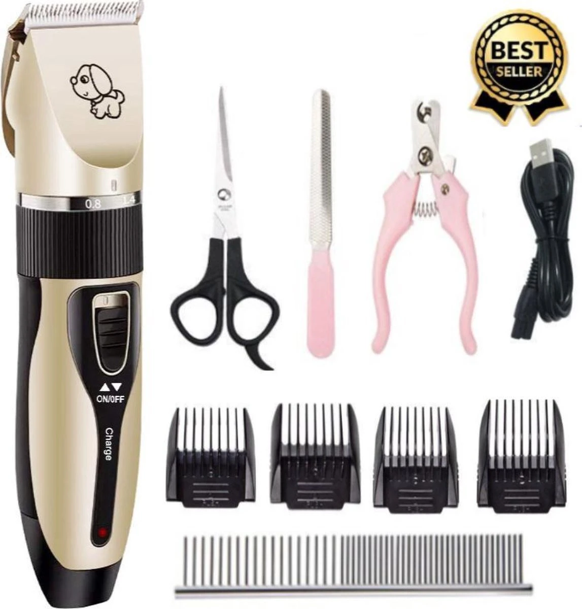 Complete Hondentondeuse Set - Draadloos Tondeuse - Scheerapparaat Voor Je Hond Of Kat - Huisdier Trimmer - Professionele Dierentondeuse - Dieren Verzorging - 3 Complete Hondentondeuse Set - Draadloos Tondeuse - Scheerapparaat Voor Je Hond Of Kat - Huisdier Trimmer - Professionele Dierentondeuse - Dieren Verzorging -