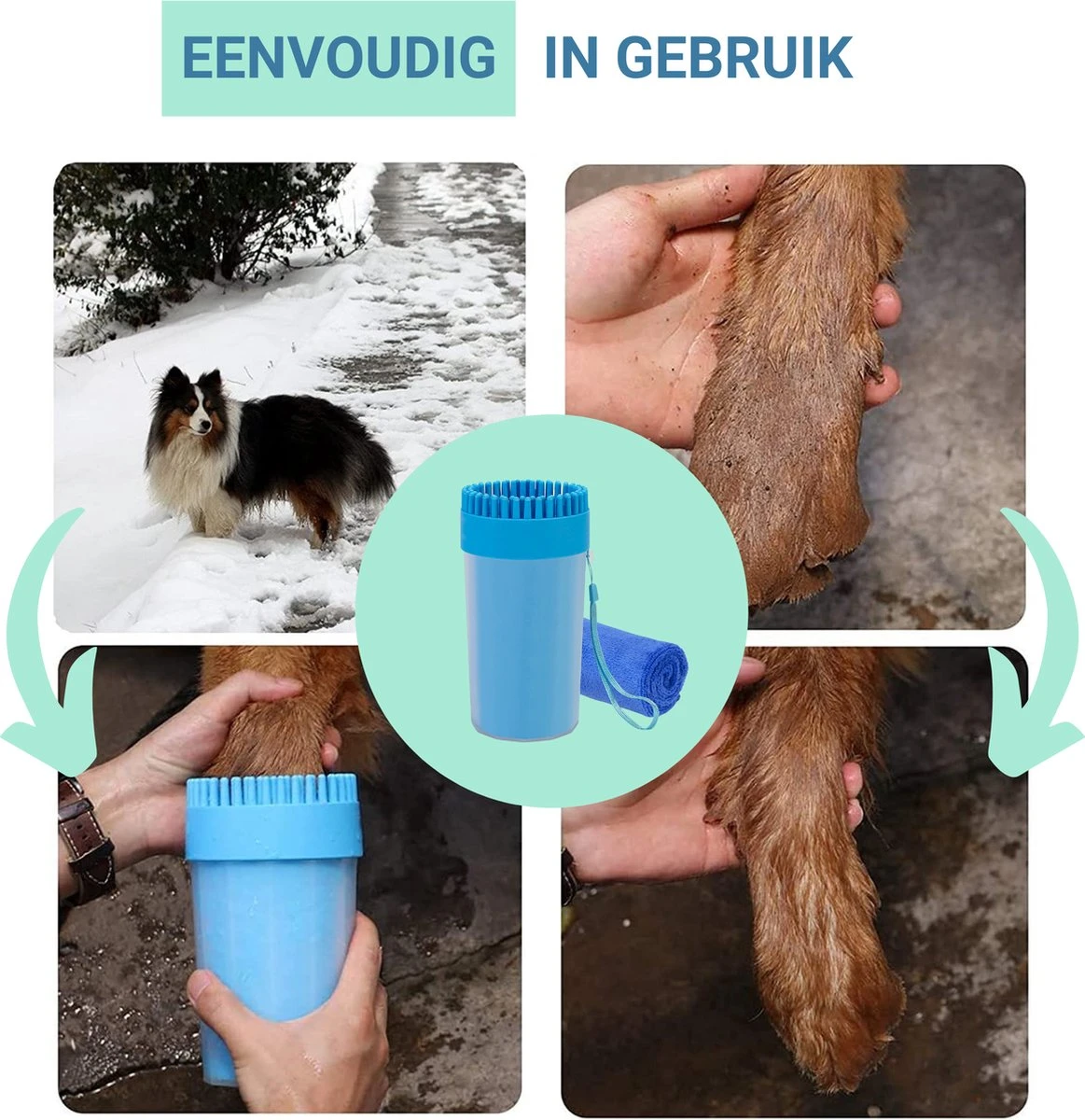TIKKENS Hondenpoten Reiniger 2-in-1 - Hondenborstel - Hondenpoot Reiniger - Huisdier Poot Wassen - Hondenverzorging - Honden Wassen - Inclusief Microvezeldoek - XL 7 TIKKENS Hondenpoten Reiniger 2-in-1 - Hondenborstel - Hondenpoot Reiniger - Huisdier Poot Wassen - Hondenverzorging - Honden Wassen - Inclusief Microvezeldoek - XL - Afbeelding 5