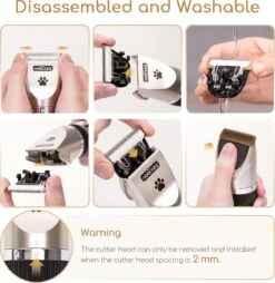 Nobleza B78 - Dieren Tondeuse Set - 4 Opzetkammen - Voor Huisdieren Katten & Honden - Draadloos 11 Nobleza B78 - Dieren Tondeuse Set - 4 Opzetkammen - Voor Huisdieren Katten & Honden - Draadloos -DierenPlezier 1168x1200 5