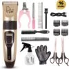 BeautyFit - 16-delig Hondentondeuse Set - Professionele Honden Trimset - Dieren Tondeuse Voor Dikke Vacht - Meest Complete Set - Inclusief 4 Opzetkammen - Hondenschaar - Mist Verstuiver - Handschoen Borstel - Nagelknipper