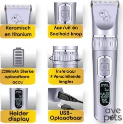 AVE Pets® Volledige Hondentondeuse Set Met Display - Draadloos Tondeuse - Scheerapparaat Voor Je Hond Of Kat - Huisdier Trimmer - Dierentondeuse - Dieren Verzorging 14 AVE Pets® Volledige Hondentondeuse Set Met Display - Draadloos Tondeuse - Scheerapparaat Voor Je Hond Of Kat - Huisdier Trimmer - Dierentondeuse - Dieren Verzorging -DierenPlezier 1189x1200 3