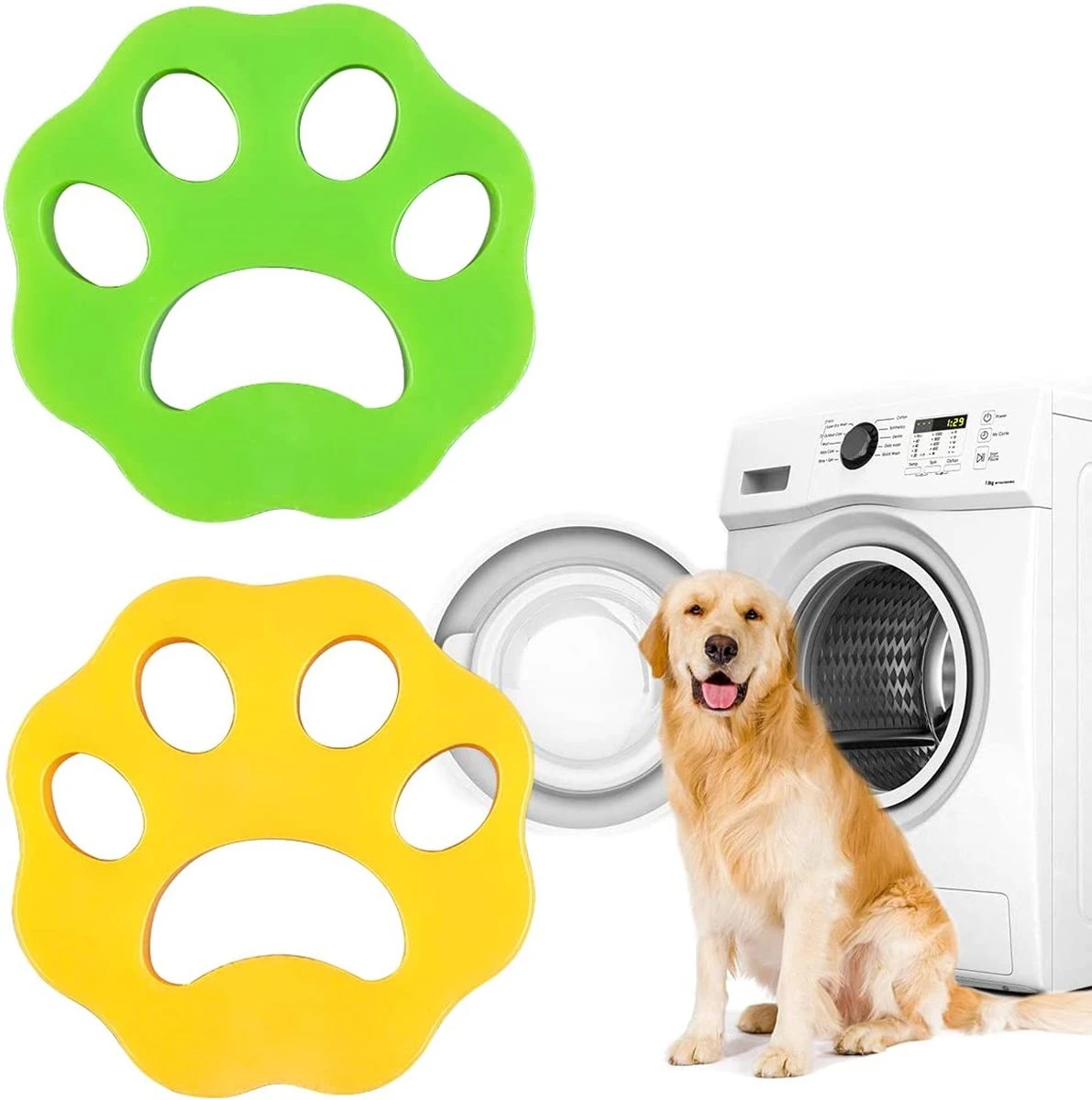 Merkloos Haarverwijderaar Wasmachine - 4 STUKS!! - Herbruikbare Honden- En Kattenhaarvanger - Sticky Pet Hair Remover - Pluispootjes - Huisdierhaar Verwijderaar - Groen Of Oranje 7 Merkloos Haarverwijderaar Wasmachine - 4 STUKS!! - Herbruikbare Honden- En Kattenhaarvanger - Sticky Pet Hair Remover - Pluispootjes - Huisdierhaar Verwijderaar - Groen Of Oranje - Afbeelding 5