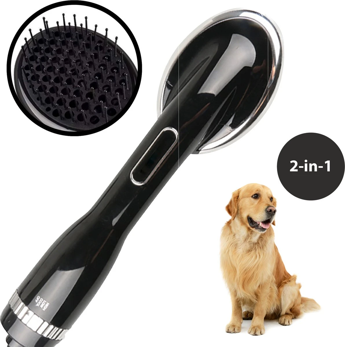 RoiPets® Hondenfohn 2 In 1 – 1000W - Honden Droger – Met Borstel - Waterblazer - Haar Verzorging - Honden Borstel Zwart - Honden/Katten/Dieren 3 RoiPets® Hondenfohn 2 In 1 – 1000W - Honden Droger – Met Borstel - Waterblazer - Haar Verzorging - Honden Borstel Zwart - Honden/Katten/Dieren