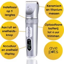 AVE Pets® Volledige Hondentondeuse Set Met Display - Draadloos Tondeuse - Scheerapparaat Voor Je Hond Of Kat - Huisdier Trimmer - Dierentondeuse - Dieren Verzorging 13 AVE Pets® Volledige Hondentondeuse Set Met Display - Draadloos Tondeuse - Scheerapparaat Voor Je Hond Of Kat - Huisdier Trimmer - Dierentondeuse - Dieren Verzorging -DierenPlezier 1195x1200 2