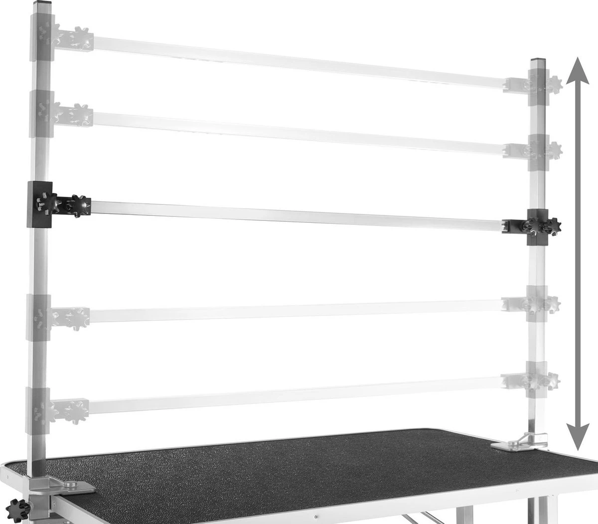 Tectake - Honden Trimtafel Met Twee Lussen - Zwart/zilver- 402893 13 Tectake - Honden Trimtafel Met Twee Lussen - Zwart/zilver- 402893 - Afbeelding 11