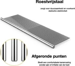 Merkloos Anti-Klit- Kam - Haarverwijderaar Voor Huisdieren - Pijnloos - Roestvrijstaal - Huisdiervriendelijk 11 Merkloos Anti-Klit- Kam - Haarverwijderaar Voor Huisdieren - Pijnloos - Roestvrijstaal - Huisdiervriendelijk -DierenPlezier 1200x1059