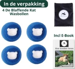 De Blaffende Kat Wasdrogerbollen - Droger Ballen - Huisdier Haarverwijderaar - 4 Wasbollen Voor Wasmachine En Droger 15 De Blaffende Kat Wasdrogerbollen - Droger Ballen - Huisdier Haarverwijderaar - 4 Wasbollen Voor Wasmachine En Droger -DierenPlezier 1200x1107