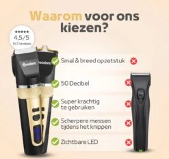 Woodoro Professionele 2-in-1 Hondentondeuse Voor Dikke Vacht – Draadloze Honden Tondeuse & Hondentrimmer – Stille Tondeuse Katten & Honden Trimset 15 Woodoro Professionele 2-in-1 Hondentondeuse Voor Dikke Vacht – Draadloze Honden Tondeuse & Hondentrimmer – Stille Tondeuse Katten & Honden Trimset -DierenPlezier 1200x1126