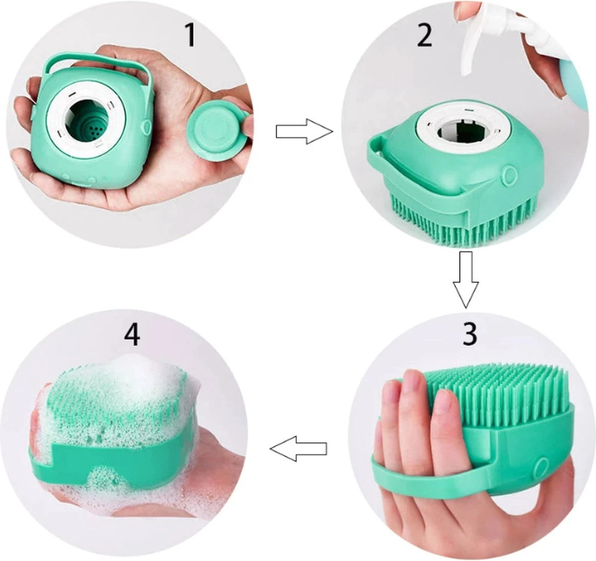 Merkloos Siliconenborstel - Massage Borstel - Silicone Massage Brush - Shampoo Borstel – Lichaamsverzorging - Scrubborstel - Badborstel - Huisdieren - Hond/Kat 4 Merkloos Siliconenborstel - Massage Borstel - Silicone Massage Brush - Shampoo Borstel – Lichaamsverzorging - Scrubborstel - Badborstel - Huisdieren - Hond/Kat - Afbeelding 2