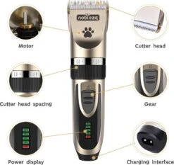 Nobleza Dieren Tondeuse Set - 4 Opzetkammen - Draadloos - Voor Huisdieren Katten & Honden 12 Nobleza Dieren Tondeuse Set - 4 Opzetkammen - Draadloos - Voor Huisdieren Katten & Honden -DierenPlezier 1200x1133 2
