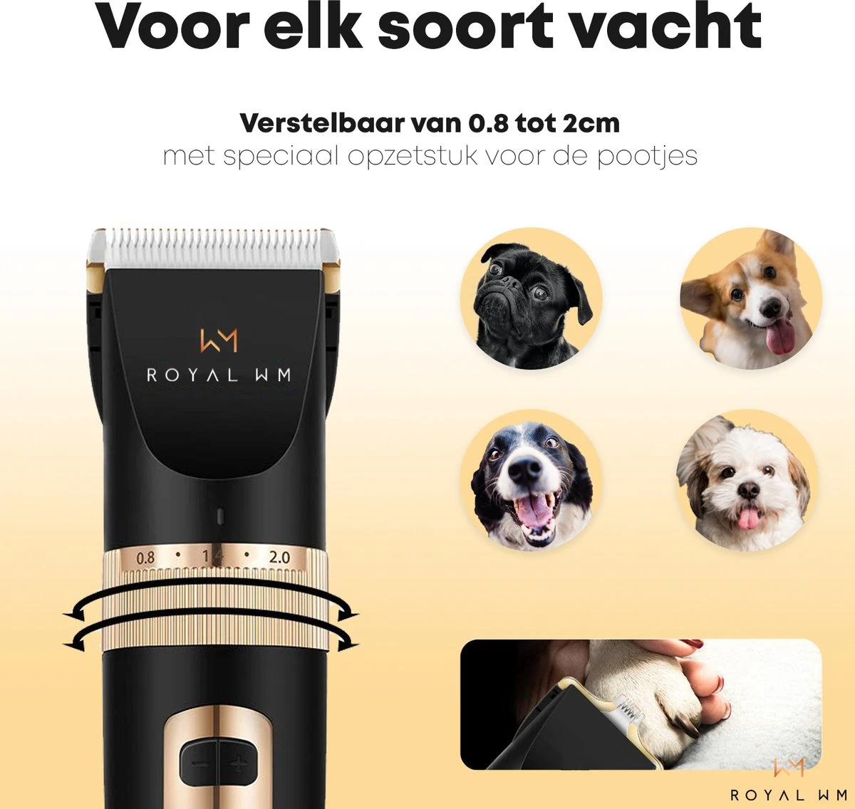 Hondentondeuse Professioneel - 2 In 1 - Honden & Katten - Hondentrimmer - Dikke & Dunne Vacht 4 Hondentondeuse Professioneel - 2 In 1 - Honden & Katten - Hondentrimmer - Dikke & Dunne Vacht - Afbeelding 2
