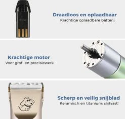 LifeGoods Hondentondeuse - Voor Katten En Honden - Complete Set - 5 Standen - Draadloos - Oplaadbaar - Goud/Zwart 15 LifeGoods Hondentondeuse - Voor Katten En Honden - Complete Set - 5 Standen - Draadloos - Oplaadbaar - Goud/Zwart -DierenPlezier 1200x1143 5