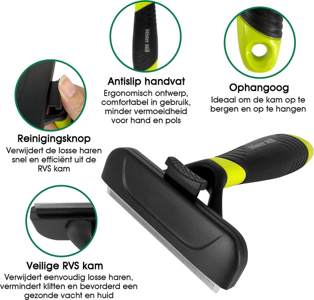 Mister Mill Trimhark - Hondenkam Kattenkam - Dierenkam 6,6 CM 5 Mister Mill Trimhark - Hondenkam Kattenkam - Dierenkam 6,6 CM - Afbeelding 3