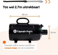 Captain Pup's Professionele Hondenföhn Met 4 Opzetstukken - Bijgeleverde Hondenborstel - Waterblazer Voor Honden - Zwart 17 Captain Pup's Professionele Hondenföhn Met 4 Opzetstukken - Bijgeleverde Hondenborstel - Waterblazer Voor Honden - Zwart -DierenPlezier 1200x1145 4