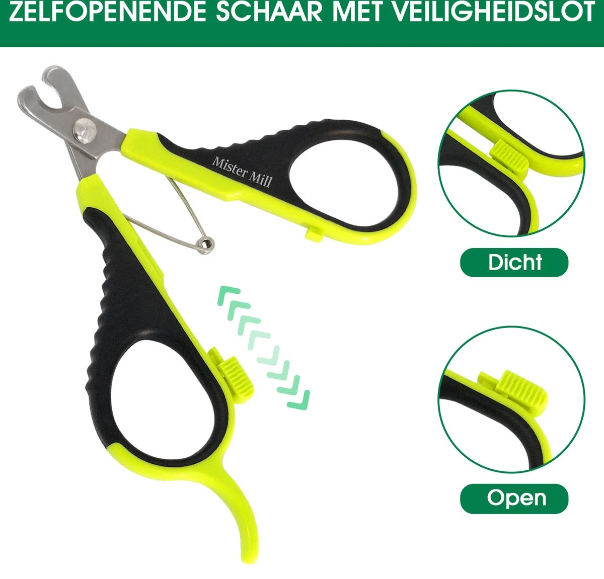 Mister Mill Nagelknipper Kat - Nagelschaar - Kleine Hond (Max. 10 Kg.) Vogel En Knaagdier 10 Mister Mill Nagelknipper Kat - Nagelschaar - Kleine Hond (Max. 10 Kg.) Vogel En Knaagdier - Afbeelding 8