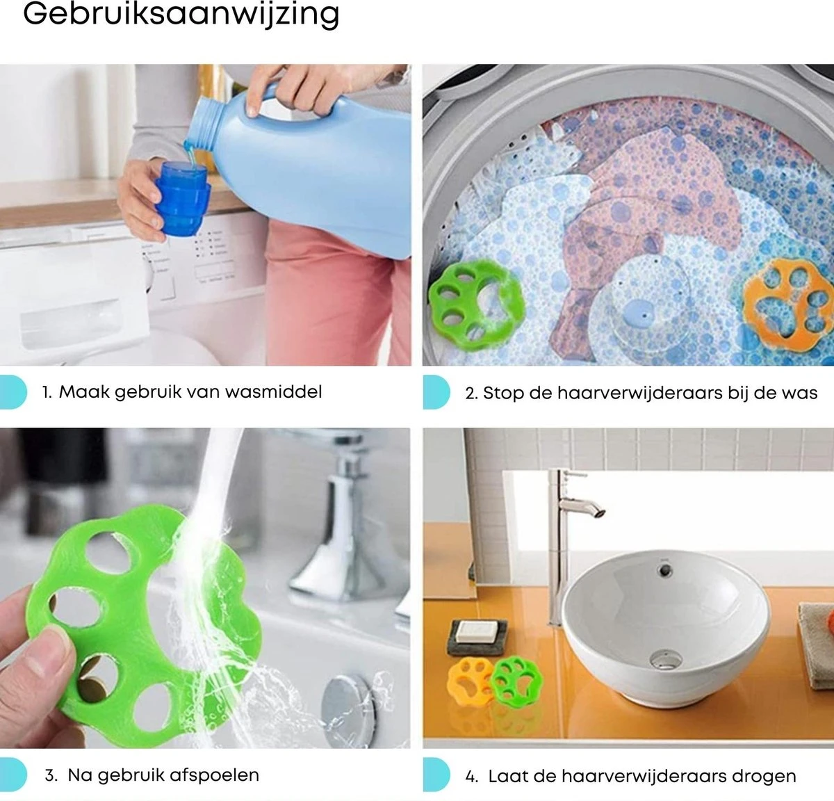 CaseProtect HG - 2 Stuks Haarverwijderaar Voor Katten En Honden - Eenvoudig Haren Verwijderen In Wasmachine En Droger - Kattenhaar En Hondenhaar - Anti Haren - Pluizenverwijderaar En Dierenhaar Verwijderaar Voor Kleding 8 CaseProtect HG - 2 Stuks Haarverwijderaar Voor Katten En Honden - Eenvoudig Haren Verwijderen In Wasmachine En Droger - Kattenhaar En Hondenhaar - Anti Haren - Pluizenverwijderaar En Dierenhaar Verwijderaar Voor Kleding - Afbeelding 6