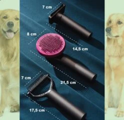 Hondenborstel Set 3 In 1 - Hondenkam - Borstelset - Klittenkam Hond - Ondervacht Kam - Furminator - Slickerborstel - Kattenkam - Verwijderd Klitten En Voorkomt Haaruitval -DierenPlezier 1200x1159 7