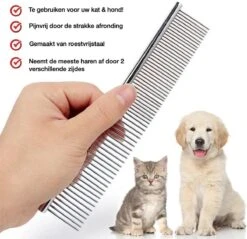 Merkloos Anti-Klit- Kam - Haarverwijderaar Voor Huisdieren - Pijnloos - Roestvrijstaal - Huisdiervriendelijk 12 Merkloos Anti-Klit- Kam - Haarverwijderaar Voor Huisdieren - Pijnloos - Roestvrijstaal - Huisdiervriendelijk -DierenPlezier 1200x1161 3