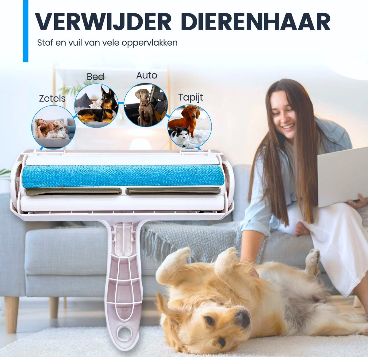 Luxgoods Huisdierhaar Verwijderaar - Blauw - Kunststof- Huisdierhaar Verwijderaar - Hondenhaar - Pluizenborstel 9 Luxgoods Huisdierhaar Verwijderaar - Blauw - Kunststof- Huisdierhaar Verwijderaar - Hondenhaar - Pluizenborstel - Afbeelding 7