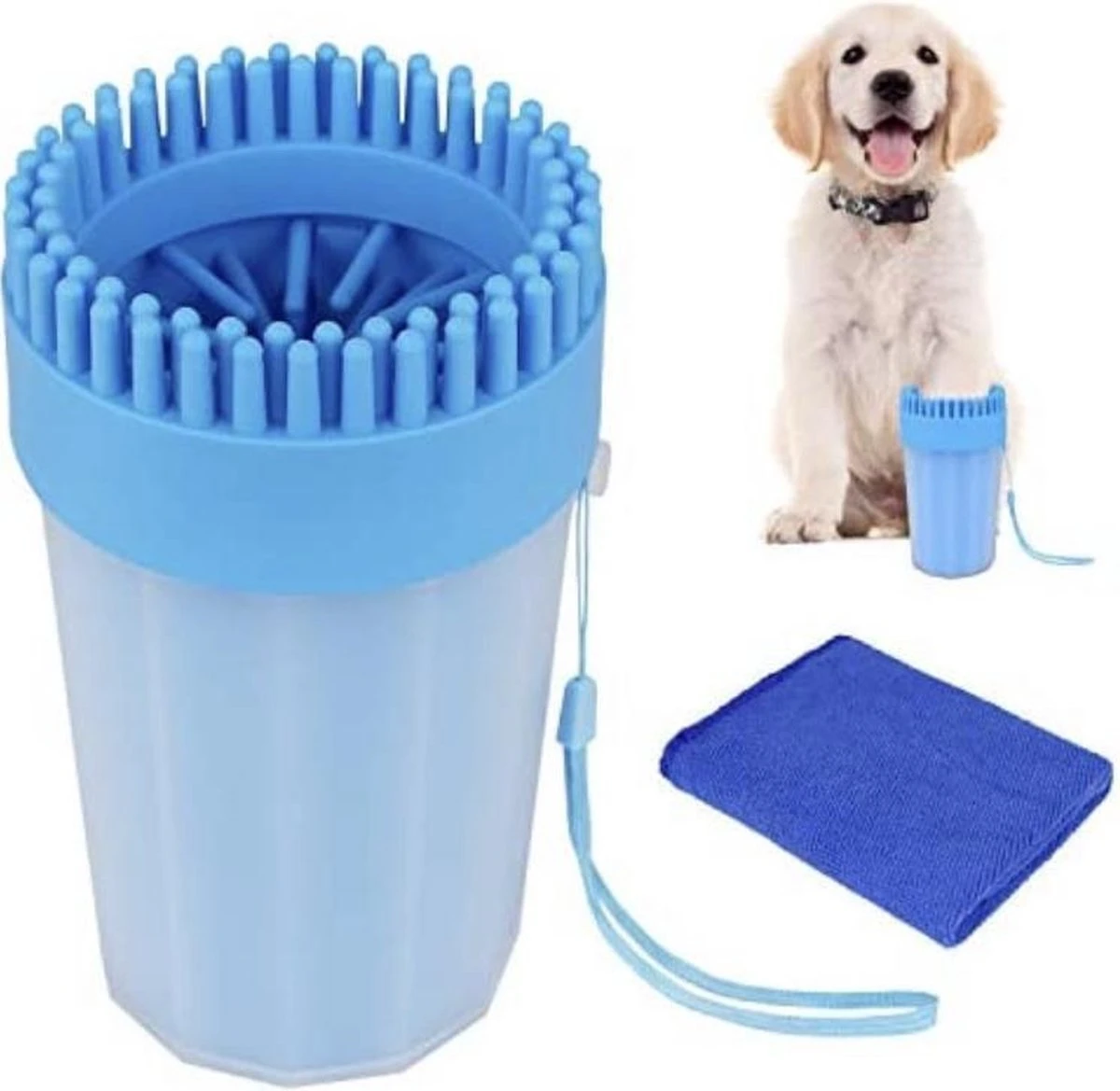 Fuzly - Hondenpoot Reiniger - + Handdoek - Hondenborstel - Hondenverzorging - Verzorging Hond - Hond Wassen - Blauw 3 Fuzly - Hondenpoot Reiniger - + Handdoek - Hondenborstel - Hondenverzorging - Verzorging Hond - Hond Wassen - Blauw