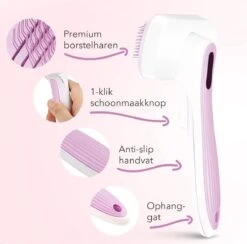 Lubadoo® - Kattenborstel - Hondenborstel - Kattenkam - Kattenhaar - Hondenhaar - Huisdierhaar Verwijderaar - Haarverwijderaar Voor Huisdieren - Langharig - Kortharig - Roze -DierenPlezier 1200x1184 3