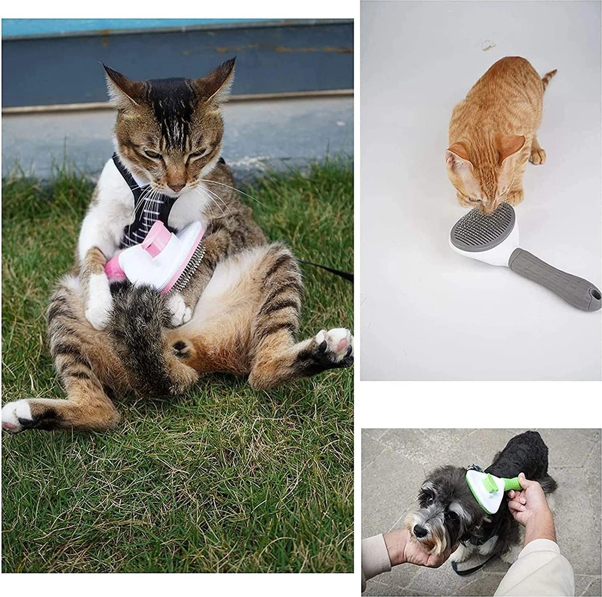 Igoods Kattenborstel - Kattenhaar Verwijderaar - Ontpluizer - Grijs 8 Igoods Kattenborstel - Kattenhaar Verwijderaar - Ontpluizer - Grijs - Afbeelding 6