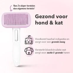 Lubadoo® - Kattenborstel - Hondenborstel - Kattenkam - Kattenhaar - Hondenhaar - Huisdierhaar Verwijderaar - Haarverwijderaar Voor Huisdieren - Langharig - Kortharig - Roze -DierenPlezier 1200x1200 177