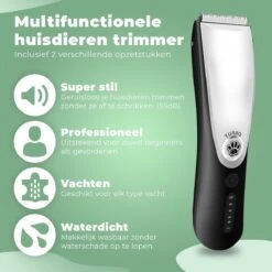 Essential Goods Professionele Hondentondeuse – Hondentrimmer - Draadloos – Opzet Kammen – Dik/Dunne Vacht - Honden/Katten - Zwart/Zilver 13 Essential Goods Professionele Hondentondeuse – Hondentrimmer - Draadloos – Opzet Kammen – Dik/Dunne Vacht - Honden/Katten - Zwart/Zilver -DierenPlezier 1200x1200 207