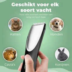 Essential Goods Professionele Hondentondeuse – Hondentrimmer - Draadloos – Opzet Kammen – Dik/Dunne Vacht - Honden/Katten - Zwart/Zilver 15 Essential Goods Professionele Hondentondeuse – Hondentrimmer - Draadloos – Opzet Kammen – Dik/Dunne Vacht - Honden/Katten - Zwart/Zilver -DierenPlezier 1200x1200 208