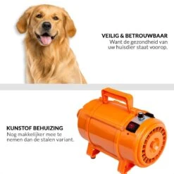 Krachtige Hondenföhn/ Waterblazer Met Draaiknop Om Overtollig Water En Stof Snel Uit De Vacht Te Blazen | Verstelbare Vermogen Standen (500W Tot 2200W) En Verstelbare Temperatuur - Type B Oranje 16 Krachtige Hondenföhn/ Waterblazer Met Draaiknop Om Overtollig Water En Stof Snel Uit De Vacht Te Blazen | Verstelbare Vermogen Standen (500W Tot 2200W) En Verstelbare Temperatuur - Type B Oranje -DierenPlezier 1200x1200 222