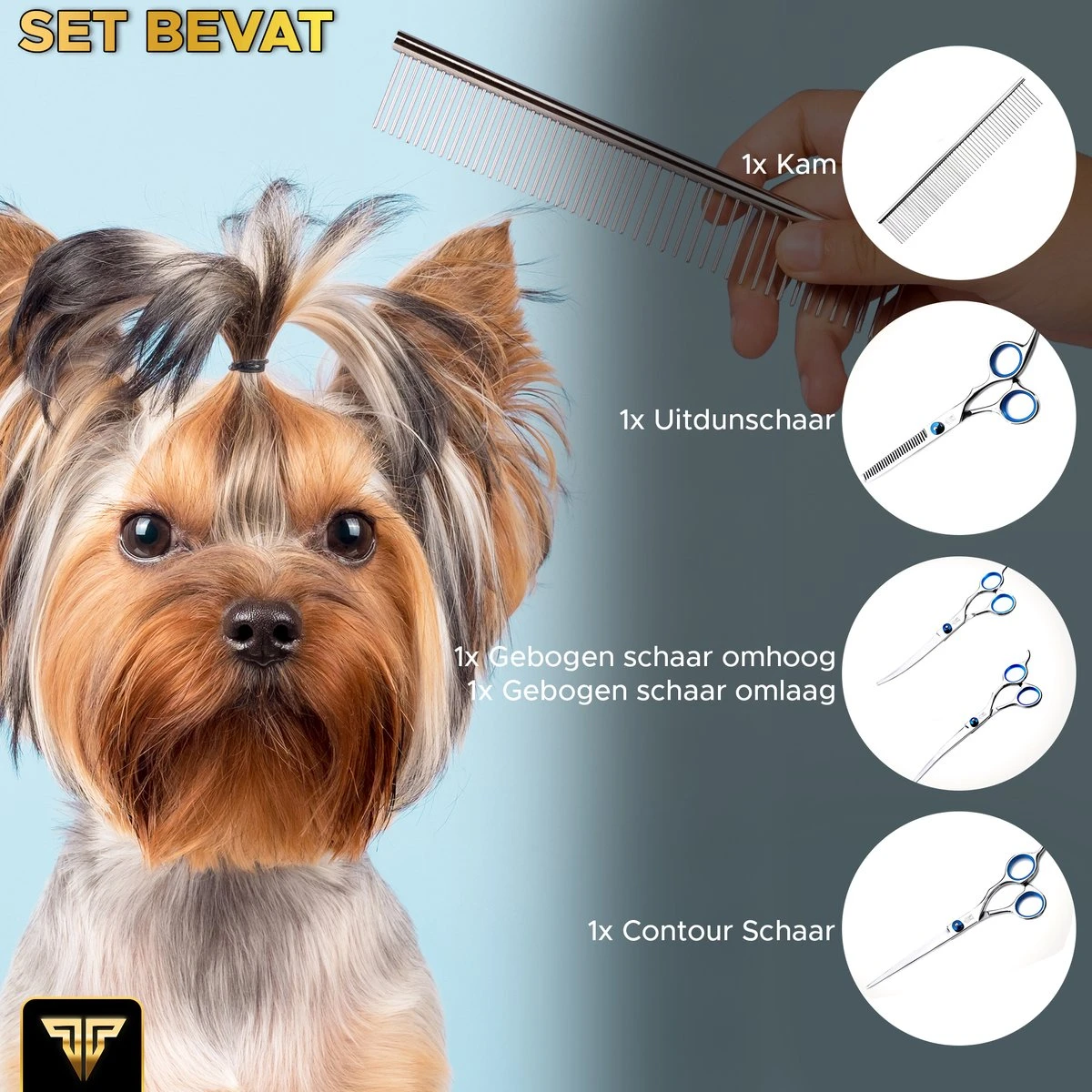 Toivo Schaar Voor Dieren - Zilver - Effileerscharen - Honden Scharenset - Dierenschaar - Set 5 Stuks - Trimscharen - Trimset - Uitdunschaar Hond - Schaar Honden 8 Toivo Schaar Voor Dieren - Zilver - Effileerscharen - Honden Scharenset - Dierenschaar - Set 5 Stuks - Trimscharen - Trimset - Uitdunschaar Hond - Schaar Honden - Afbeelding 6