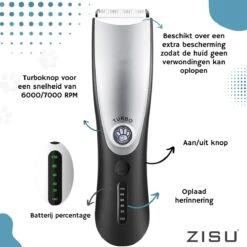 Hondentondeuse - Hondentrimmer - Dieren Tondeuse - Draadloos - 4 Opzetkammen - INCLUSIEF SNACKJE - Zwart 15 Hondentondeuse - Hondentrimmer - Dieren Tondeuse - Draadloos - 4 Opzetkammen - INCLUSIEF SNACKJE - Zwart -DierenPlezier 1200x1200 340