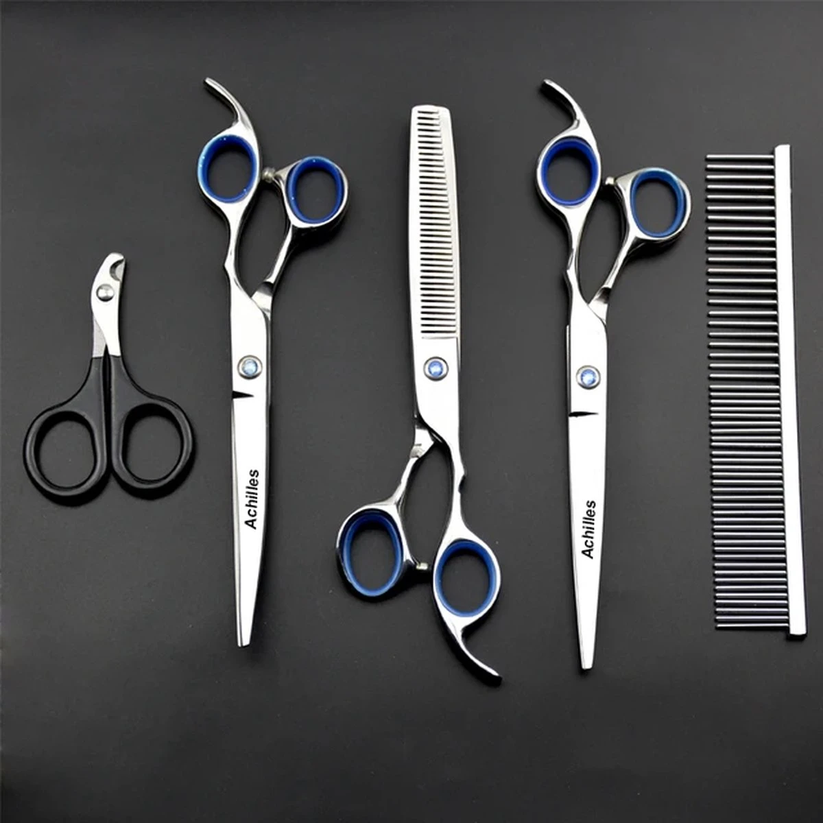 Hondenschaar - Scharenset Hond - 6-Delige Scharenset - Trimschaar Voor Honden - Huisdier Knipset 4 Hondenschaar - Scharenset Hond - 6-Delige Scharenset - Trimschaar Voor Honden - Huisdier Knipset - Afbeelding 2