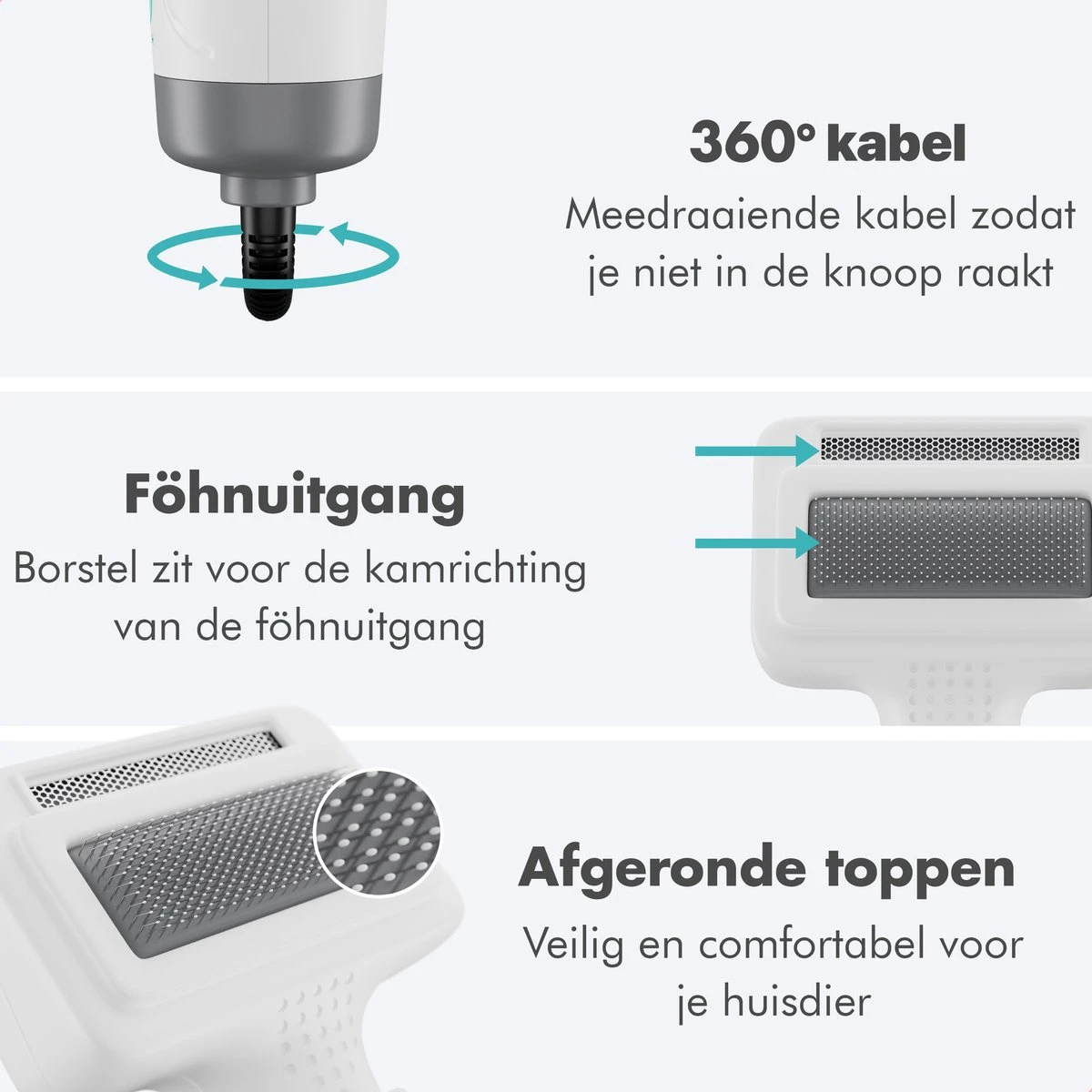 BURCH PetCare Ace - Waterblazer Voor Honden - Handzame Hondenföhn - RVS Borstel - 500W 12 BURCH PetCare Ace - Waterblazer Voor Honden - Handzame Hondenföhn - RVS Borstel - 500W - Afbeelding 10