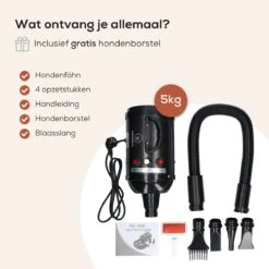 MiMOPETS® Hondenföhn Met 4 Opzetstukken – Waterblazer Voor Honden Met Geluiddemper -Hondendroger - Zwart 15 MiMOPETS® Hondenföhn Met 4 Opzetstukken – Waterblazer Voor Honden Met Geluiddemper -Hondendroger - Zwart -DierenPlezier 1200x1200 404