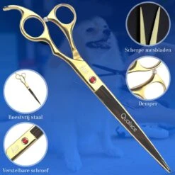 Scharenset Hond - 8-Delige Scharenset - Hondenschaar - Trimset - Trimschaar Voor Honden - Huisdier Knipset - Effileerschaar Hond - Goud 16 Scharenset Hond - 8-Delige Scharenset - Hondenschaar - Trimset - Trimschaar Voor Honden - Huisdier Knipset - Effileerschaar Hond - Goud -DierenPlezier 1200x1200 427