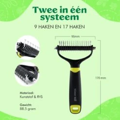 Mister Mill Professionele 2-Zijdige Ondervacht Kam Voor Hond En Kat – Honden/Kattenborstel – Klittenkam – 9,5 Cm. 14 Mister Mill Professionele 2-Zijdige Ondervacht Kam Voor Hond En Kat – Honden/Kattenborstel – Klittenkam – 9,5 Cm. -DierenPlezier 1200x1200 434