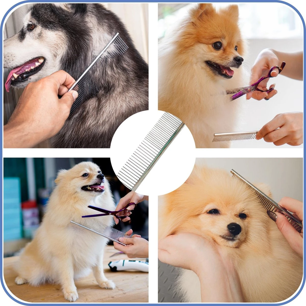 TwinQ Vachtverzorgingsset Hond/kat - Professionele 2-zijdige Ondervacht Kam - Klittenkam Voor Honden En Katten - Verwijderd Klitten En Voorkomt Haaruitval - Incl. Vlooienkam En Tandenborstel 8 TwinQ Vachtverzorgingsset Hond/kat - Professionele 2-zijdige Ondervacht Kam - Klittenkam Voor Honden En Katten - Verwijderd Klitten En Voorkomt Haaruitval - Incl. Vlooienkam En Tandenborstel - Afbeelding 6