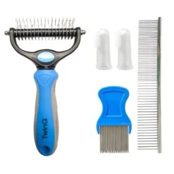 TwinQ Vachtverzorgingsset Hond/kat - Professionele 2-zijdige Ondervacht Kam - Klittenkam Voor Honden En Katten - Verwijderd Klitten En Voorkomt Haaruitval - Incl. Vlooienkam En Tandenborstel 21 TwinQ Vachtverzorgingsset Hond/kat - Professionele 2-zijdige Ondervacht Kam - Klittenkam Voor Honden En Katten - Verwijderd Klitten En Voorkomt Haaruitval - Incl. Vlooienkam En Tandenborstel -DierenPlezier 1200x1200 446