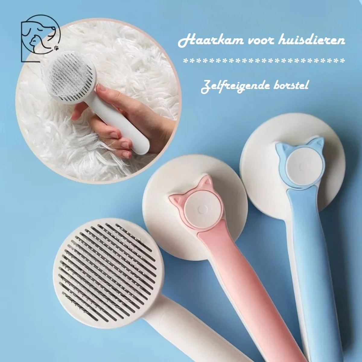 Kattenborstel - Kattenkam - Hondenborstel - Kattenhaar Verwijderaar - Haarverwijderaar Voor Huisdieren - Kattenhaar - Hondenhaar - Haarverwijderaar Voor Huisdieren - Langharig/Kortharig - Katten Accessoires - Katten - Blauwe Kleur 4 Kattenborstel - Kattenkam - Hondenborstel - Kattenhaar Verwijderaar - Haarverwijderaar Voor Huisdieren - Kattenhaar - Hondenhaar - Haarverwijderaar Voor Huisdieren - Langharig/Kortharig - Katten Accessoires - Katten - Blauwe Kleur - Afbeelding 2