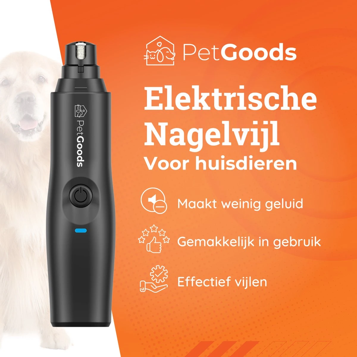 PetGoods Elektrische Nagel Vijl Voor Huisdieren - Incl. 2 Vijlen - Honden/Katten/Dieren - Draadloos 4 PetGoods Elektrische Nagel Vijl Voor Huisdieren - Incl. 2 Vijlen - Honden/Katten/Dieren - Draadloos - Afbeelding 2