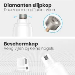 Auronic Elektrische Nagelvijl - Voor Dieren - Oplaadbaar - Draadloos - Diamant Vijlkop - Hond/Katten - Wit 19 Auronic Elektrische Nagelvijl - Voor Dieren - Oplaadbaar - Draadloos - Diamant Vijlkop - Hond/Katten - Wit -DierenPlezier 1200x1200 528