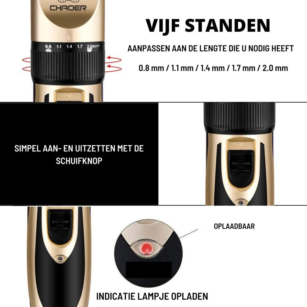 Thuys Hondentondeuse Set Voor Dikke Vacht - Tondeuse Set Voor Honden Draadloos - Set Voor Langharige Honden Met 4 Opzetstukken 5 Thuys Hondentondeuse Set Voor Dikke Vacht - Tondeuse Set Voor Honden Draadloos - Set Voor Langharige Honden Met 4 Opzetstukken - Afbeelding 4