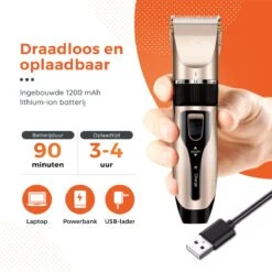 PetGoods Hondentondeuse - 10 Delige Set - Katten & Honden - Draadloos - Low Noise - Incl. Schaar, Nagelknipper, Vijl & Kam 19 PetGoods Hondentondeuse - 10 Delige Set - Katten & Honden - Draadloos - Low Noise - Incl. Schaar, Nagelknipper, Vijl & Kam -DierenPlezier 1200x1200 581