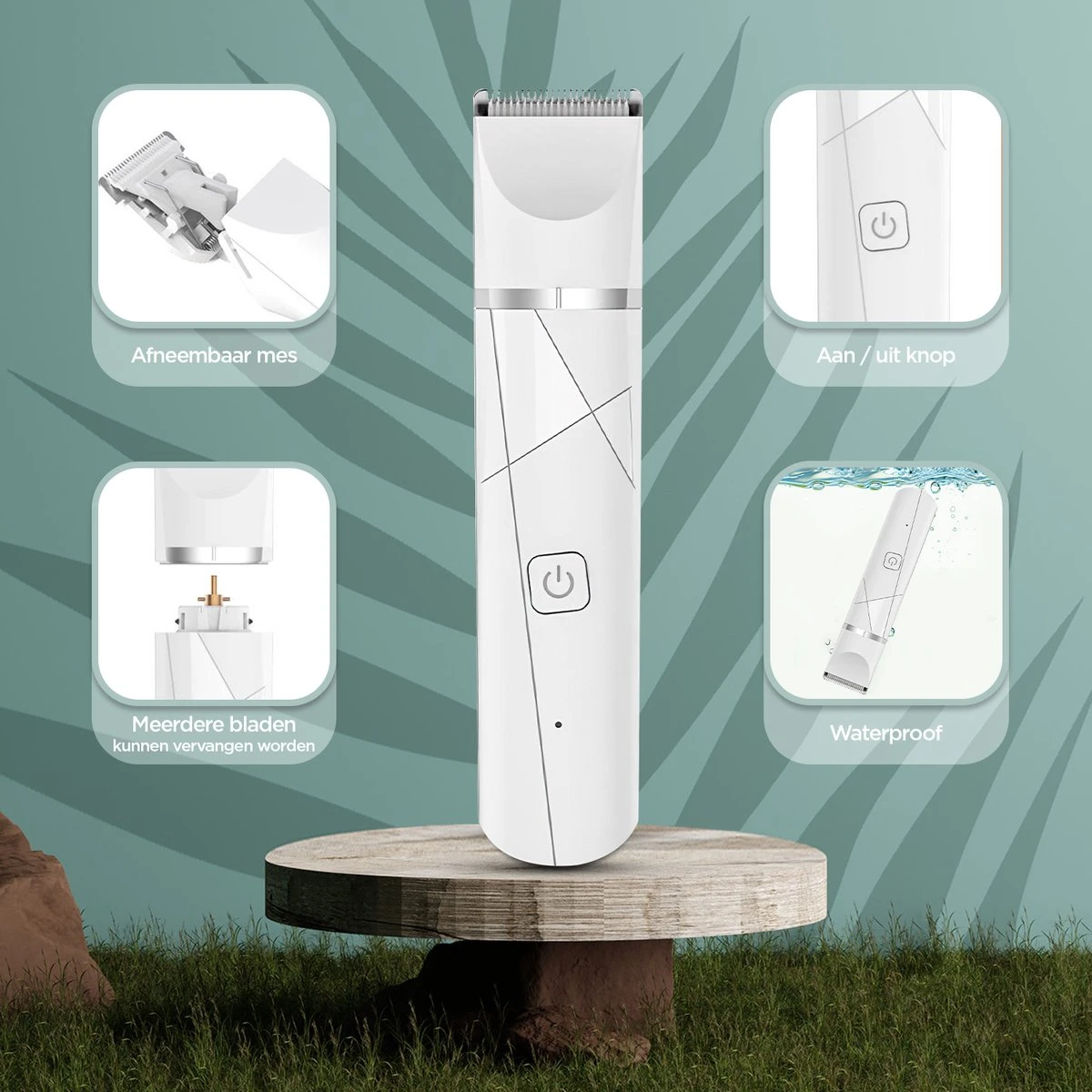 Revo Goods Professionele 4 In 1 Hondentondeuse Set -Ideaal Voor Honden En Andere Huisdieren - Slijper Inbegrepen -Draadloos - Ultra Stil 6 Revo Goods Professionele 4 In 1 Hondentondeuse Set -Ideaal Voor Honden En Andere Huisdieren - Slijper Inbegrepen -Draadloos - Ultra Stil - Afbeelding 5