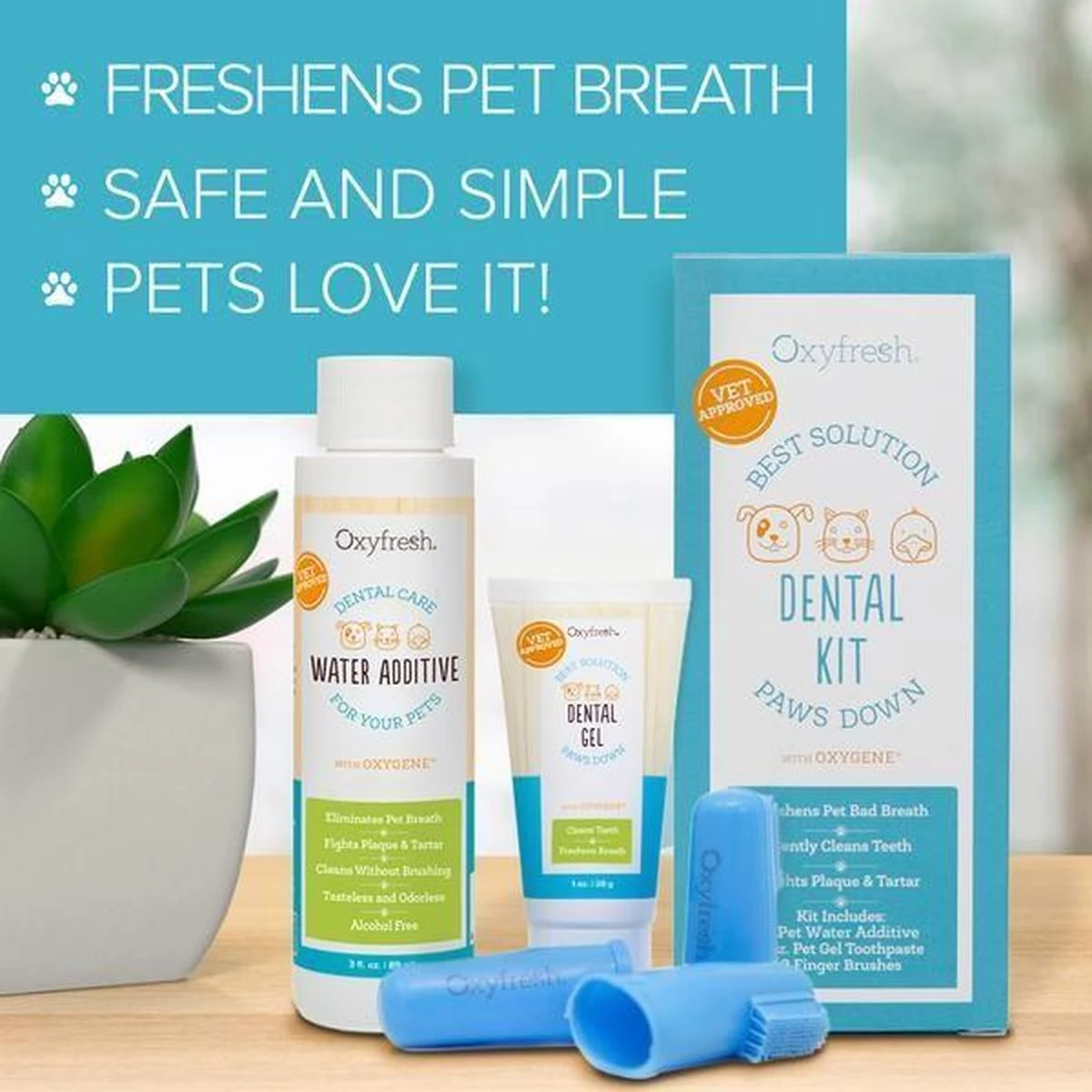 OxyFresh Pet Dental Kit - Tegen Slechte Adem En Tandsteen Bij Honden En Katten 4 OxyFresh Pet Dental Kit - Tegen Slechte Adem En Tandsteen Bij Honden En Katten - Afbeelding 2